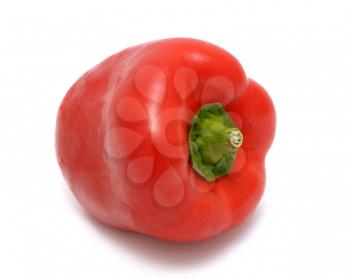 Fresh red pepper isolated on a white background.