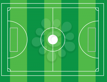 Vector illustration of football field from upside.