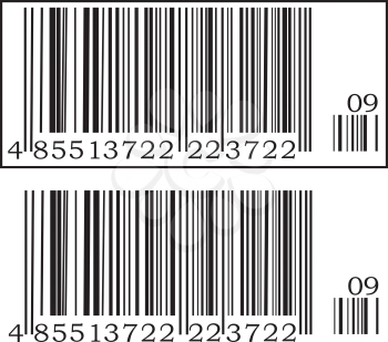 Vector illustration of two barcode.