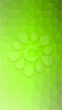 Geometric tile mosaic with green triangles separated by white lines. Abstract polygonal and low poly pattern background. Ideal for screen HD wallpaper on smartphone or other works and design.