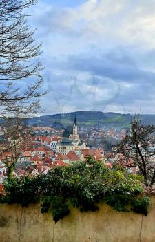 A view of beautiful town Cesky Krumlov, Czech Republic.