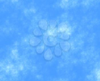 Full frame texture of white clouds on blue sky, abstract generated illustration.