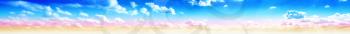 Sky panorama sunrise ultramarine colors and beautiful clouds