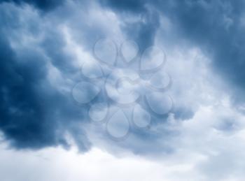 Sky rain, wind and dramatic storm clouds