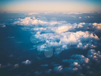 Atmosphere space air sky and clouds. Weather planet Earth background
