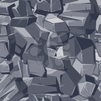 Stone gray seamless texture. Stone background texture, vector illustration flat