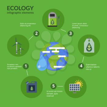 Vector concept illustration of eco fuel infographic banner and poster