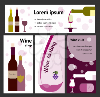 Design for wine event, shop, club etc. Suitable for poster, promotional flyer, invitation, banner or magazine cover.