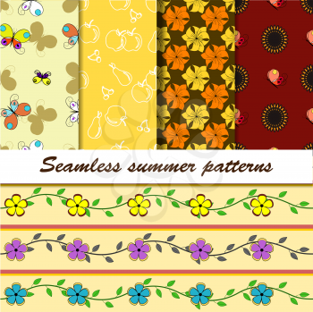 retro patterns collection seamless wallpapers. Can be used for background, cards, scrapbooking etc.