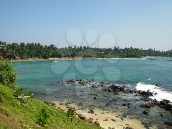 the view from the island across the lagoon