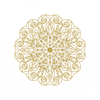 Mandala. Round ethnic ornament isolated on white. Can be used as decorated element for website, booklet, brochure