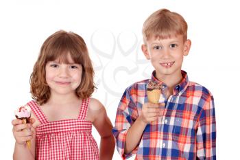 happy children with ice cream