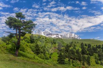 Svaneti mountains in Georgia. Landscape of Caucasus