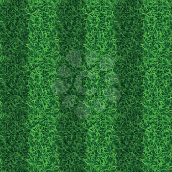 Striped green grass field seamless vector texture. Grass repeat organic, grass gridiron field, soccer or football playing grass field illustration