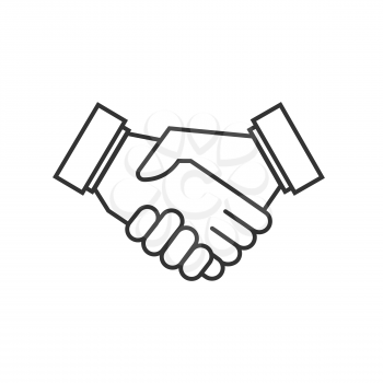 Business agreement handshake vector icons. Agreement symbol partnership handshake, icon agreement deal illustration