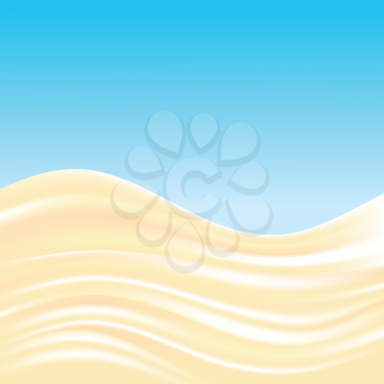 Milk cream waves vector background. Wavy cream dessert backdrop