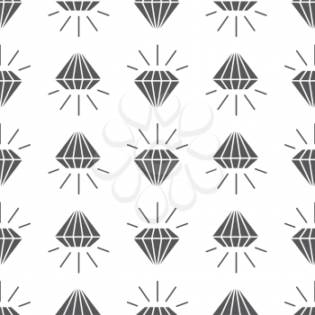 Abstract grey seamless pattern with diamonds geometric graphic, vector illustration