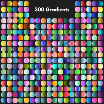 Vibrant modern gradient swatches vector set. Illustration of color collection gradient, colored palette graphic template