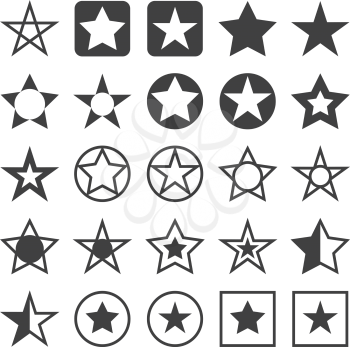 Star vector icons for rating and award, Mark quality for website illustration