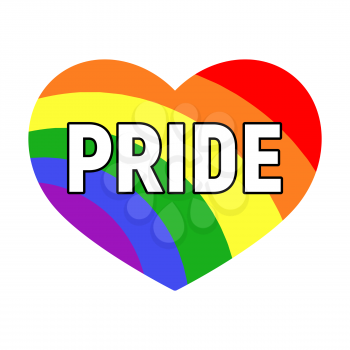 Vector gay pride LGBT rights card. Symbol of love rainbow illustration