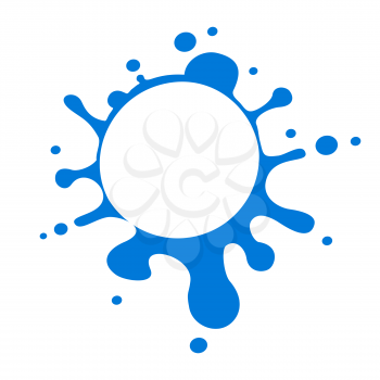 Blue vector water splash isolated over white. Liquid fresh droplet illustration