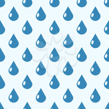 Vector rain seamless background in blue and white color illustration