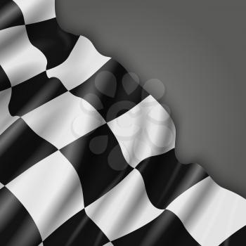 Abstract vector background with checkered racing flag. Signal for formula one illustration