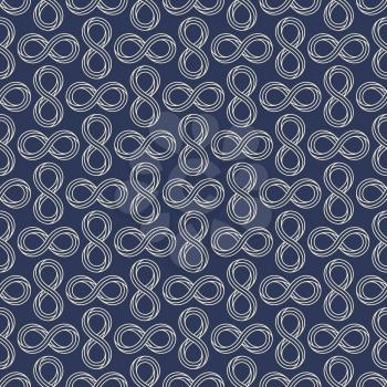 Infinity sign minimal seamless pattern background design flat. Vector illustration