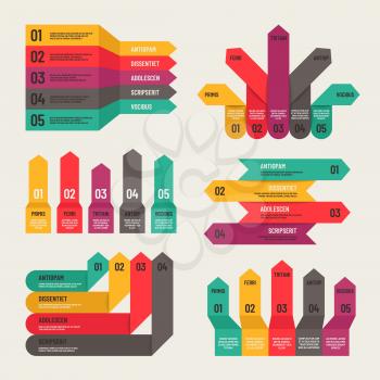 Origami infographic. Workflow layout diagram, number options, web financial reports. Infographic business vector concept. Infographic and infochart, workflow plan and strategy illustration