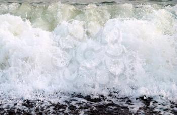 Big wave with foam.
