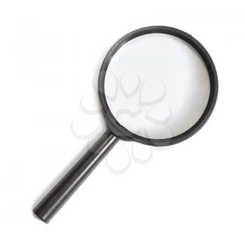 Magnifying glass isolated on the white background