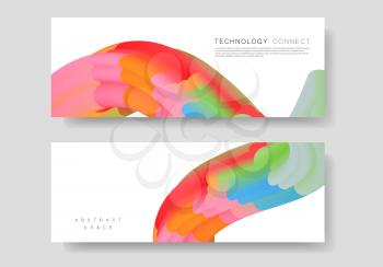 Vector wave abstract background. Design banner template.