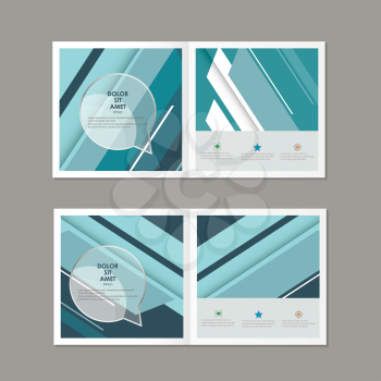 Abstract polygonal lines. Vector cover brochure.