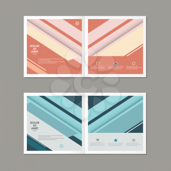 Abstract polygonal lines. Vector cover brochure.