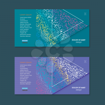 Vector Brochure Triangle Background. Two modern geometrical template.