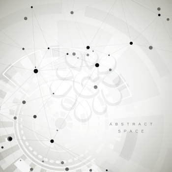 Vector abstract polygonal social network and creative background.