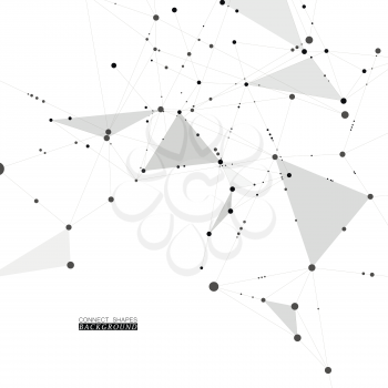 Internet connection geometric shapes. Vector graphic design.