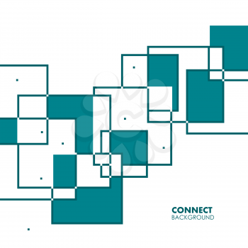 Overlapping squares background. Vector illustration.