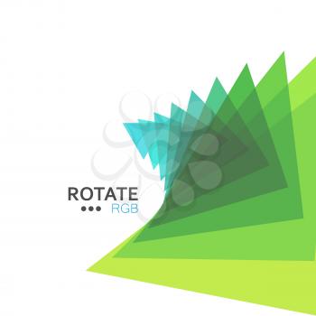 Set triangle rotate design element / Vector illustration.