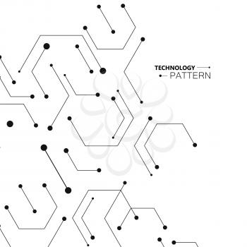 Hexagons genetic, science vector connection, chemical carcass and social network. Vector concept with lines and dots.