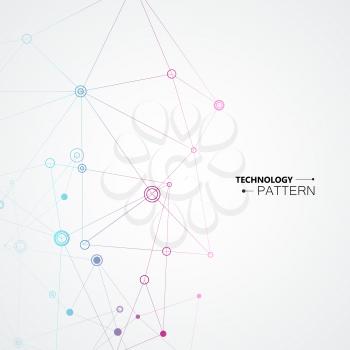 Connection polygonal with connecting dots and lines.