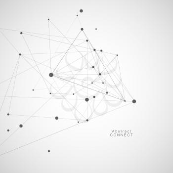 Abstract Vector Polygonal. Connecting Dots and Lines Background.