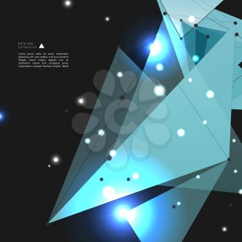 Background concept with connecting dots and lines. Abstract polygonal space.