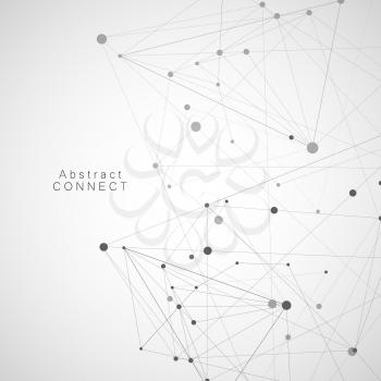 Abstract triangles with connecting dots and lines.