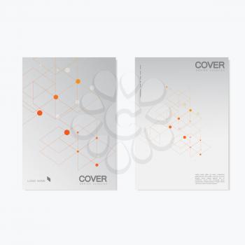 Abstract geometric background / Template brochure design with hexagon pattern.