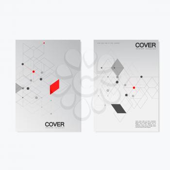 Abstract geometric background / Template brochure design with hexagon pattern.