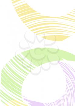 Pastel green, orange and violet background with semicircles. Abstract template. Modern circle illustration. Can be used for workflow layout, web design, presentation, business brochure.