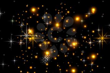 Animated stars on a black background. The starry sky