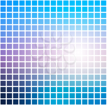 Blue shades pink vector abstract rounded corners tiles mosaic over white background square 