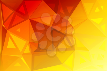 Bright golden yellow abstract random sizes low poly geometric background